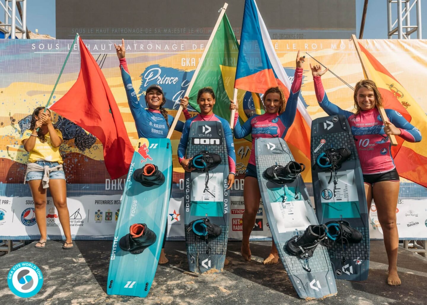 GKA Kite World Cup Dakhla women's podium