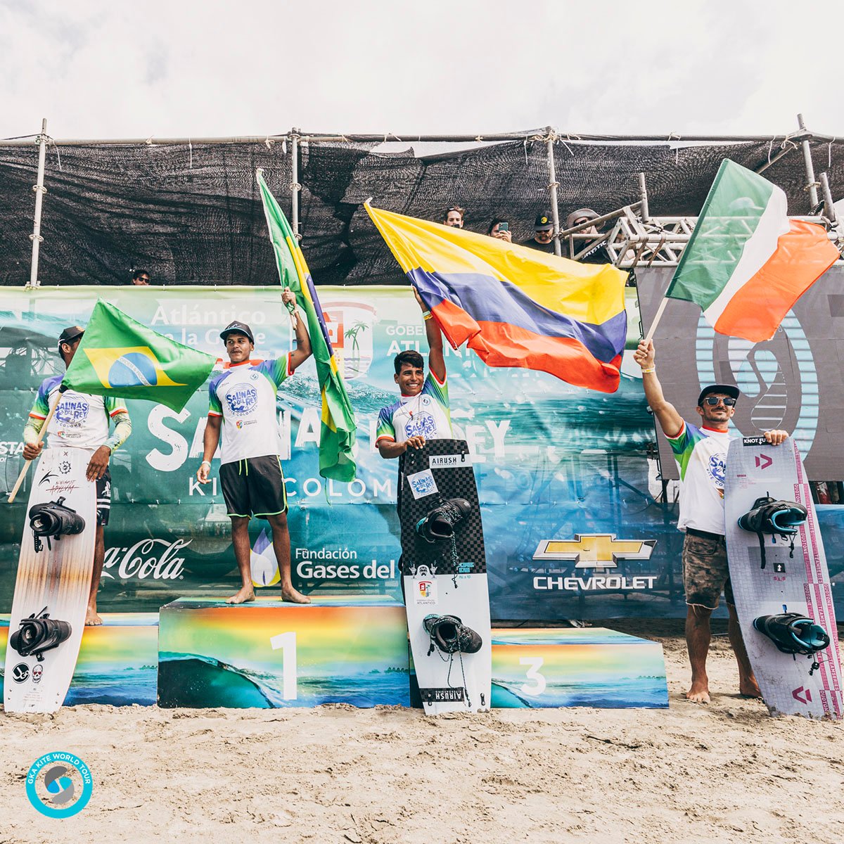 Carlos Mario, Gianmaria Coccoluto, Juan Rodriguez, Manoel Soares podium