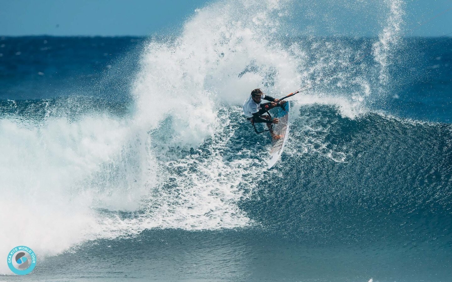 Airton - hitting the gas with his back foot and blowing the exhaust out