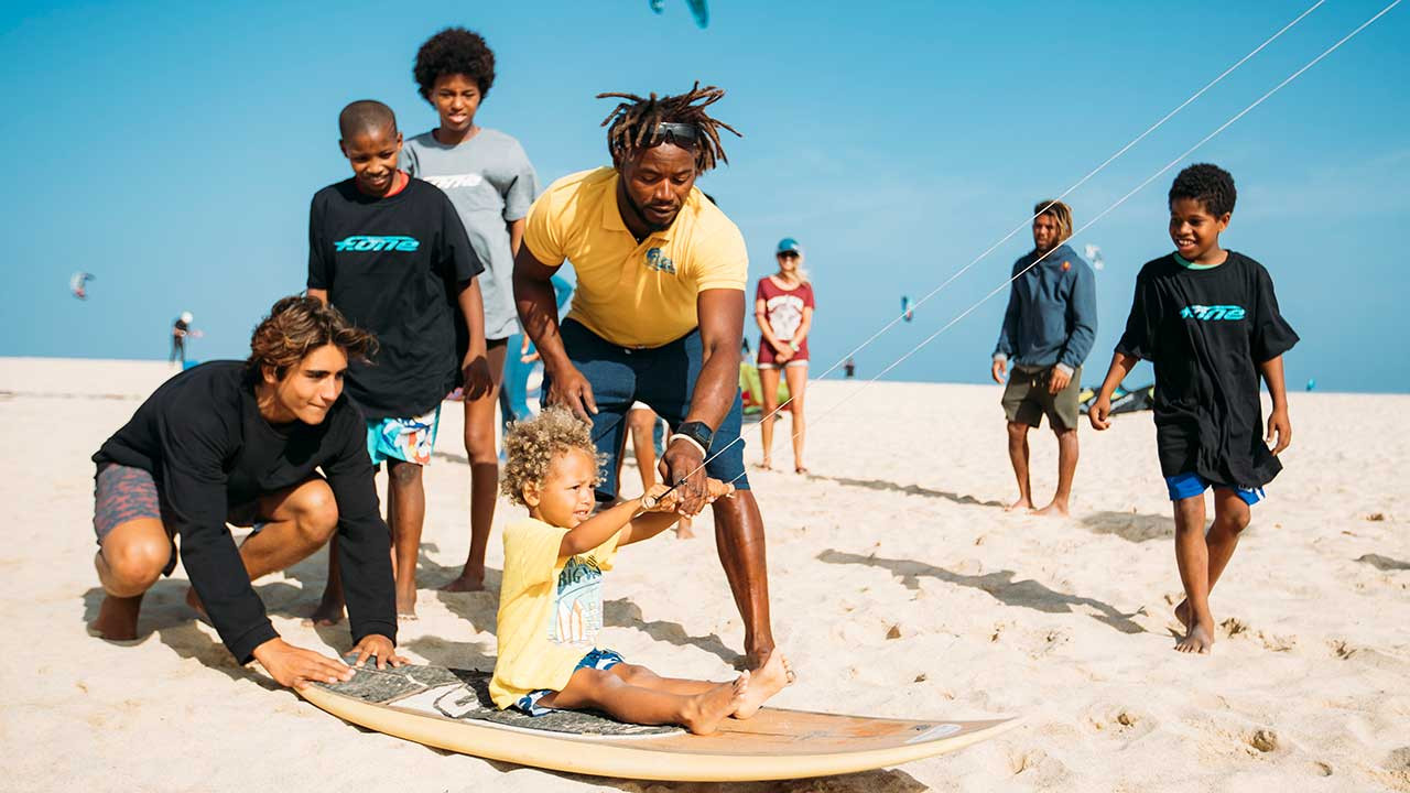 Moments: Teaching Kids to Kite in Cabo Verde with the Pros