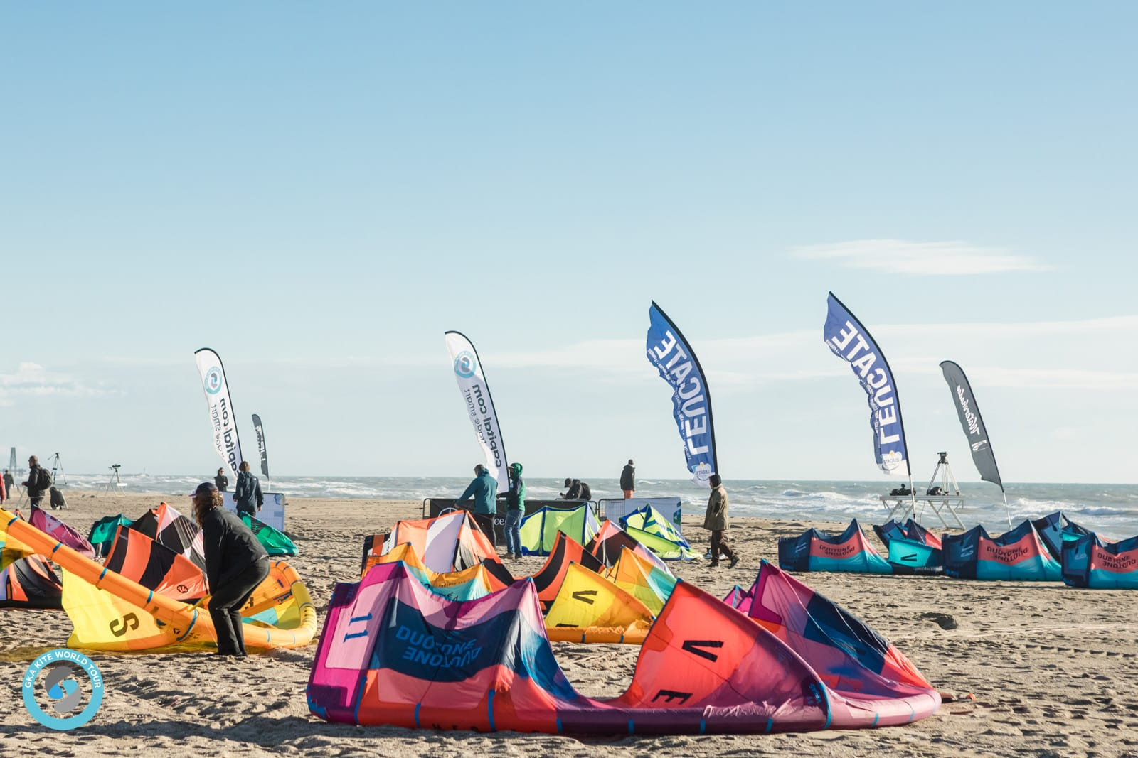 Wednesday Update – GKA Leucate Event Running – 20 – 30 Knots and Sunny at Port Leucate