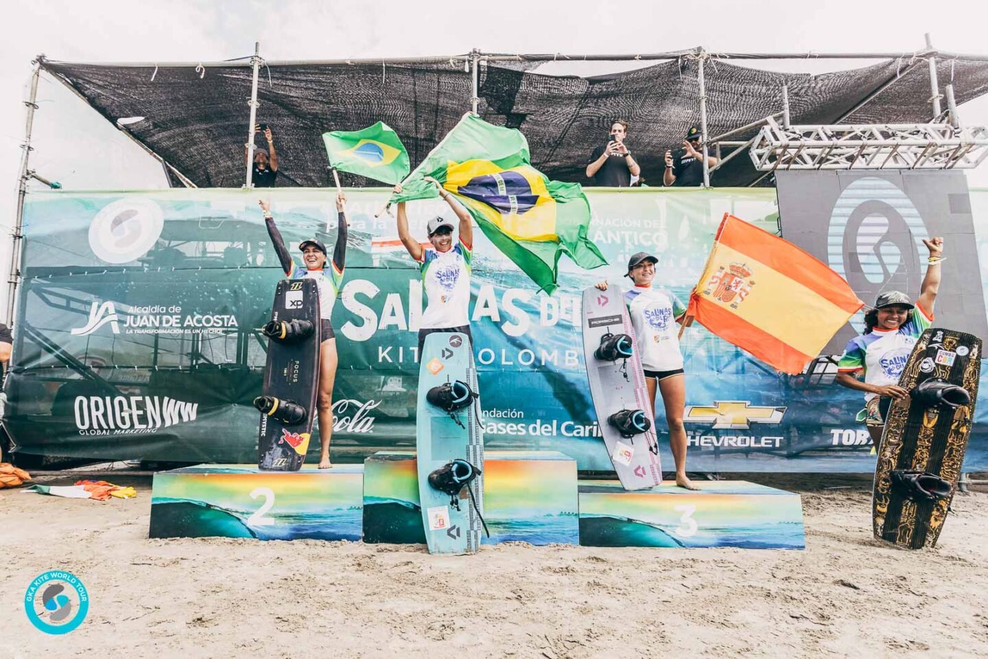 Women's podium GKA Kite World Cup Colombia 2022