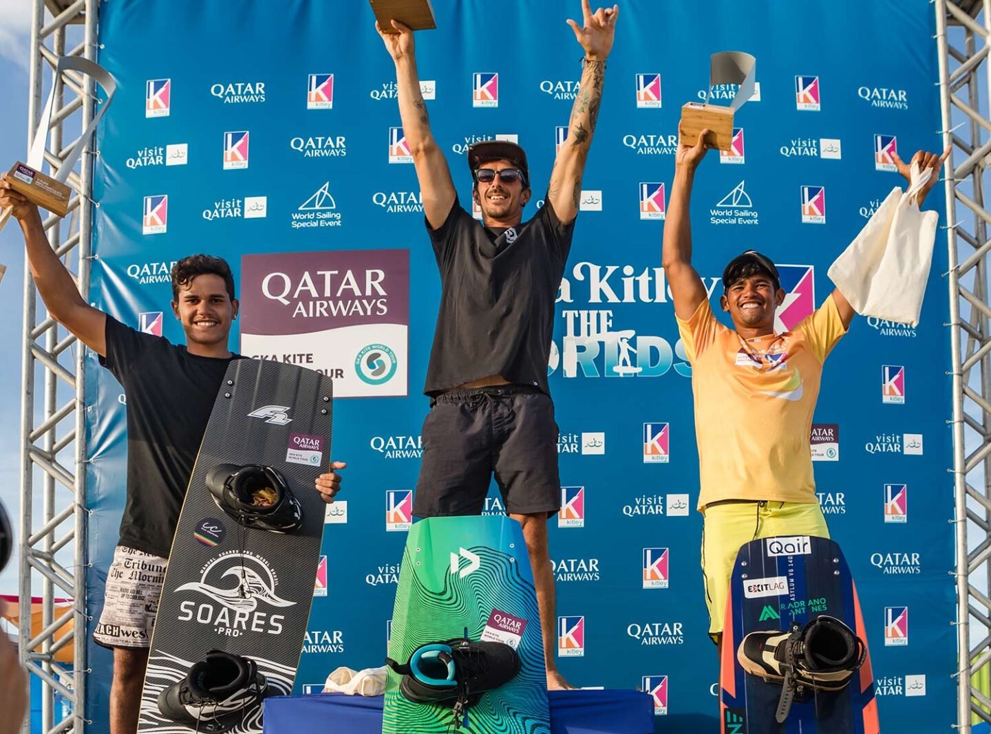 Men's 2022 Freestyle-Kite World Championship podium 2022
