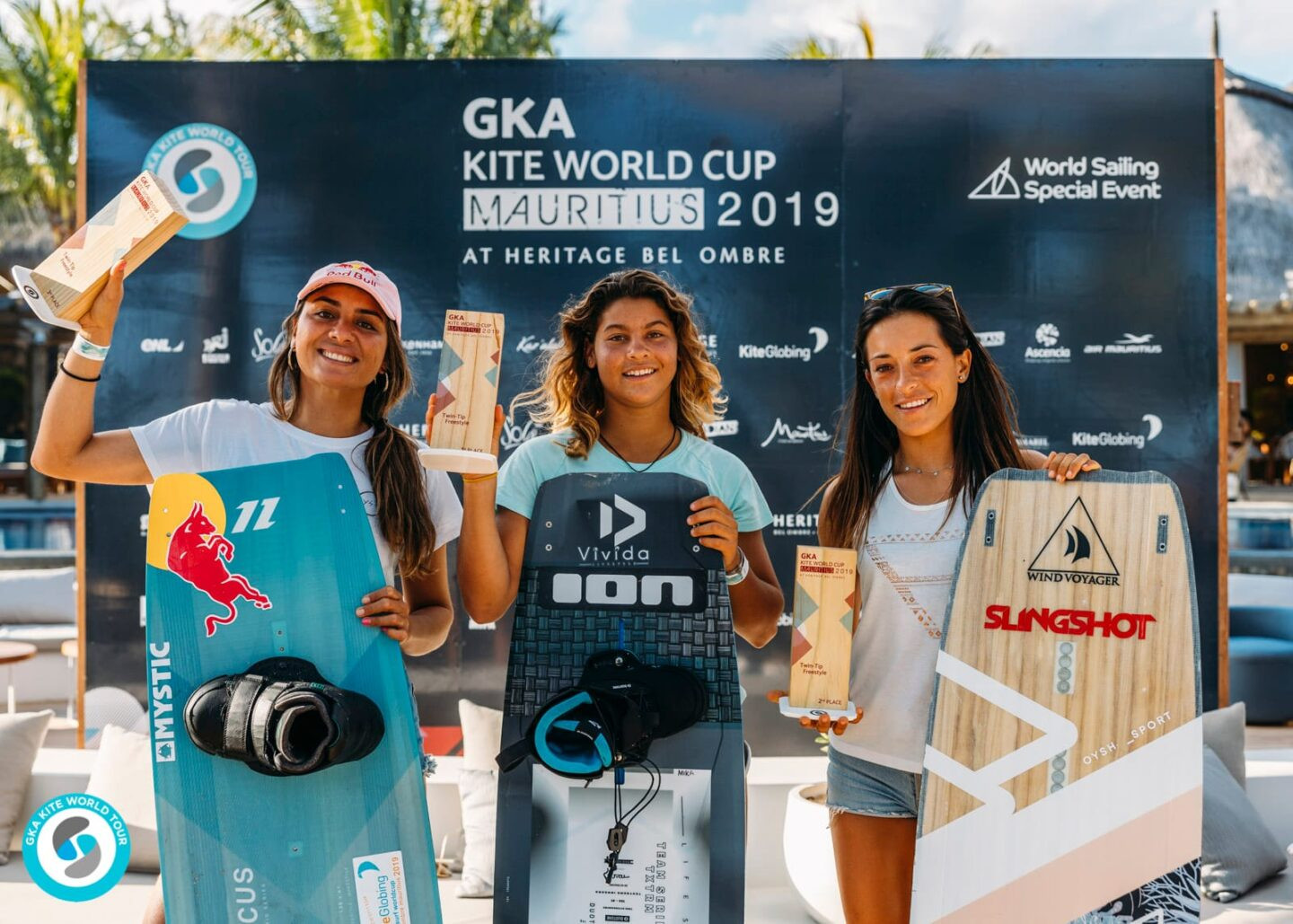 Women's Freestyle left to right: 3rd Bruna Kajiya (BRA) / 1st Mikaili Sol (BRA) / 2nd Rita Arnaus (ESP)